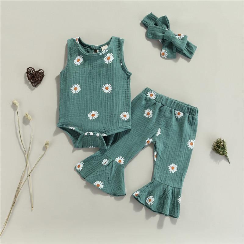 Zomerse Flared Disco Daisy Set