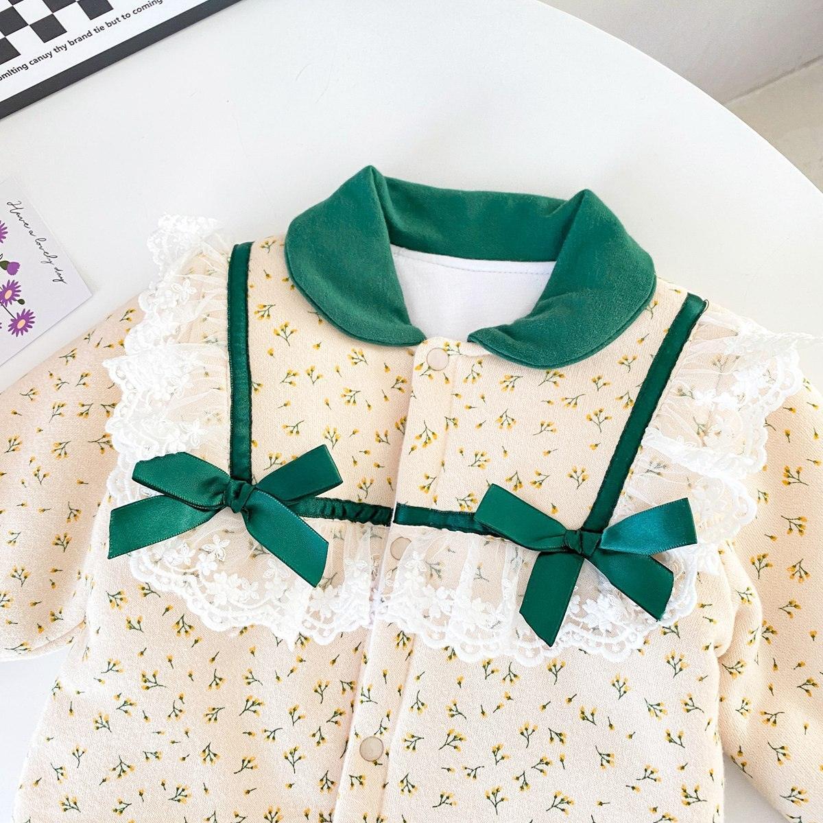 Bloemenstrik Babykleding voor de Kinderwagen