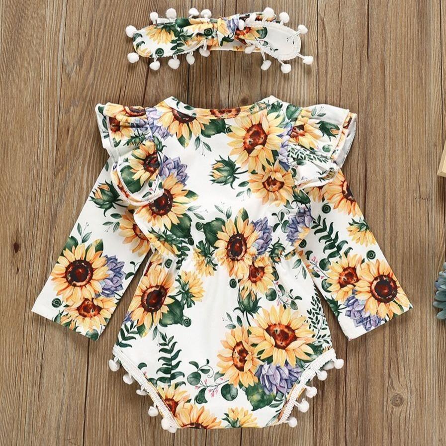 Bloemen Pom Pom Romper